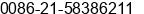 Fax number of Mr. XINMIN WANG at shanghai